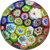 Vintage Murano Closepack Millefiori on Colorful Frit Glass Paperweight