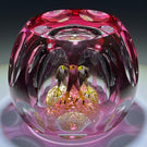 LE Perthshire Paperweights P1987 Hollow Blown Faceted Ruby Red Overlay with American Bald Eagle