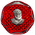 Faceted Cristal d’Albret 1969 Ernest Hemingway Sulphide on Red