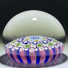 Damon MacNaught 2021 Close Concentric Millefiori in Blue and Pink Stave Basket
