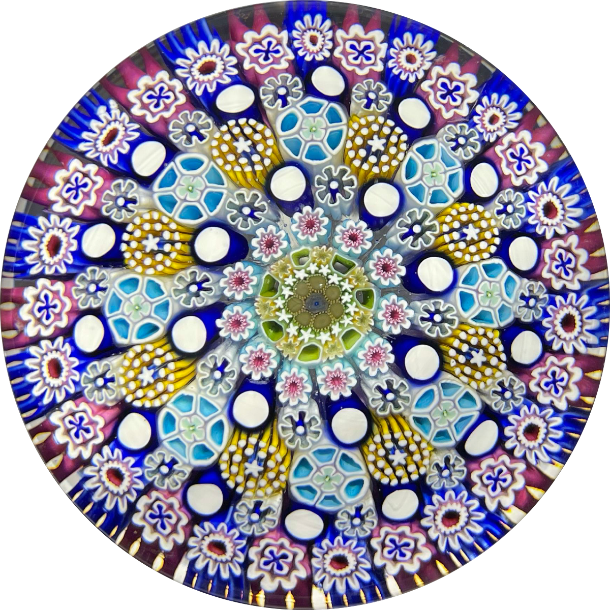 Damon MacNaught 2019 Close Concentric Millefiori in Staves Extremely Complex Center Cane