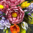 Melissa Ayotte 2010 Glass Art Paperweight Flamework Colorful Spring Flower Bouquet