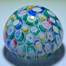 Miniature John Deacons Art Glass Paperweight Cascading Rose Cane Closepack