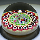 Paul Ysart Closepack Millefiori Motif with Garland on Opaque Beige Jasper Ground