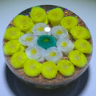 James Hart Concentric Clichy Style Millefiori Roses on Aventurine Ground