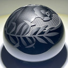 Orient & Flume 1983 Carved Cockatoo on Dark Transparent Cobalt Blue Blank