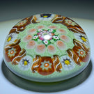 Early Paul Ysart Concentric Millefiori With Radiating Aventurine Twists On Green Jasper Ground