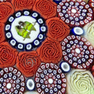 Michael Hunter 2021 Patterned Concentric Complex Millefiori with Lovebird Picture Murrine & Roses