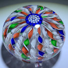 Rare Antique Saint-Louis Ribbon Filigree and Millefiori Crown Paperweight