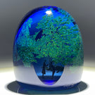 Alison Ruzsa Midnight Kiss on the Hand Painted Enamels in Clear with Faceted Transparent Blue Overlay