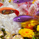 Cathy Richardson 2021 Flamework Coral Reef with Yellow Jewel Anemone & Tropical Fish 1 of 1