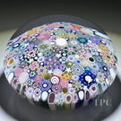 Magnum Damon MacNaught 2023 Glass Art Paperweight Closepack Complex Millefiori with Washington Silhouette & Roses