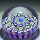 Damon MacNaught 2021 Close Concentric Millefiori in Blue and Pink Stave Basket
