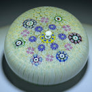 Perthshire Paperweights 1977 Carpet Ground with Seven Pictoral Murrine Canes