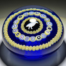 Baccarat 1975 LE Faisan Blanc Concentric Complex Millefiori & Silhouette Murrine with Large Pheasant Gridel Cane