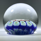 Vintage Murano Art Glass Paperweight Concentric Ruffled Millefiori