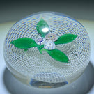 Antique New England Glass Company NEGC Millefiori Nosegay on White Filigree Basket