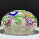 Vintage Murano Icepick Millefiori Flowers and Leaf Murrine on Sand Ground