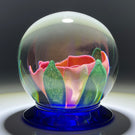 Pairpoint Robert Mason Crimp Rose On Blue Footed Base