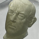 Baccarat 1972 United States President Woodrow Wilson Sulphide with Fancy Cut Yellow over White Double Overlay