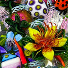 Ken Rosenfeld 2021 Flamework End-of-Day Scramble with Flowers, Easter Eggs & More