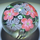 Signed Orient & Flume Torchwork Flowers with Vine on Transparent Dichroic Ground