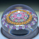 Vintage Baccarat Crystal Glass Art Paperweight Complex Concentric Millefiori