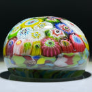 Vintage Murano Closepack Millefiori on Colorful Frit Glass Paperweight