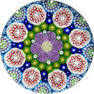 Michael Hunter 2021 Concentric Complex Millefiori in Stave Basket with Rose Cane Center Motif