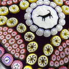 Baccarat 1978 LE Chien Noir Patterned Millefiori & Silhouette Murrine with Large Dog Gridel Cane
