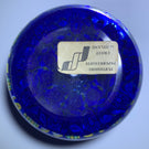 Perthshire PP203 Art Glass Paperweight Patterned Millefiori and Ribbon Twists on Blue Ground