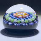 Vintage Perthshire Paperweights PP123 Miniature Concentric Millefiori on Opaque Black