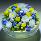 Cathy Richardson 2021 Flamework "Joy of Spring: Hyacinths & Yellow Tulips" on Opaque Ground 1 of 1