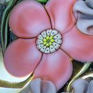 Signed Orient & Flume Torchwork Flowers with Vine on Transparent Dichroic Ground
