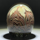 Signed Dick Huss 1977 Torchwork Pulled Decoration in Autumn Colors American Studio Glass Paperweight