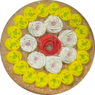 James Hart Concentric Clichy Style Millefiori Roses on Aventurine Ground