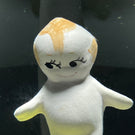Maude And Bob St. Clair 1975 Hand-Painted Kewpie Doll Sulphide on Mottled Yellow Ground