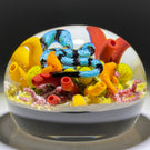Gordon Smith 2021 Flamework Coral Reef Scene with Krait Sea Snake and Wrasse Fish