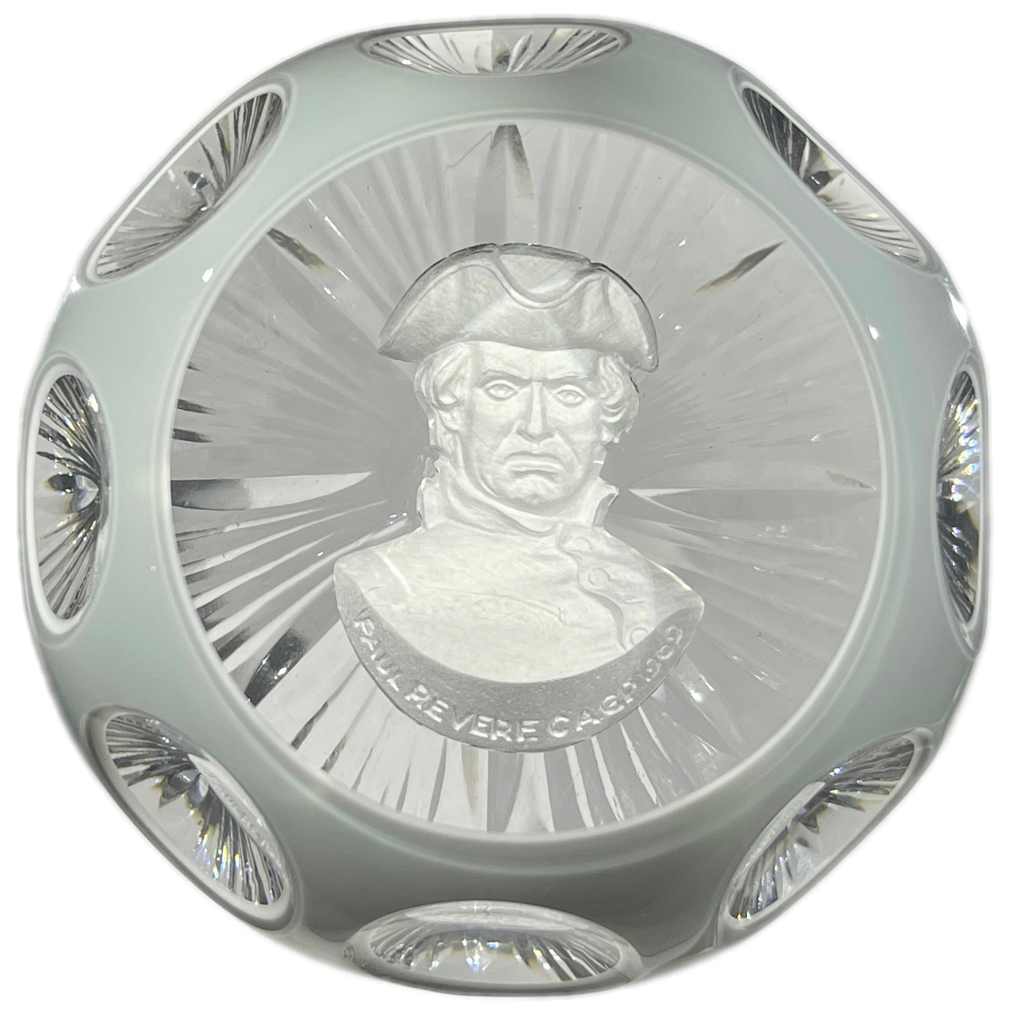 Cristal d’Albret 1969 Paul Revere Sulphide with Faceted Double Overlay