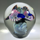 Signed Henry Summa Art Glass Paperweight Complex Modern Design