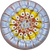 Vintage Strathearn Glass Concentric Millefiori on Opaque Pink Ground