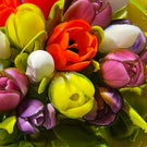 Cathy Richardson 2021 Flamework "Joy of Spring: Tulip Bouquet" on Opaque Ground 1 of 1