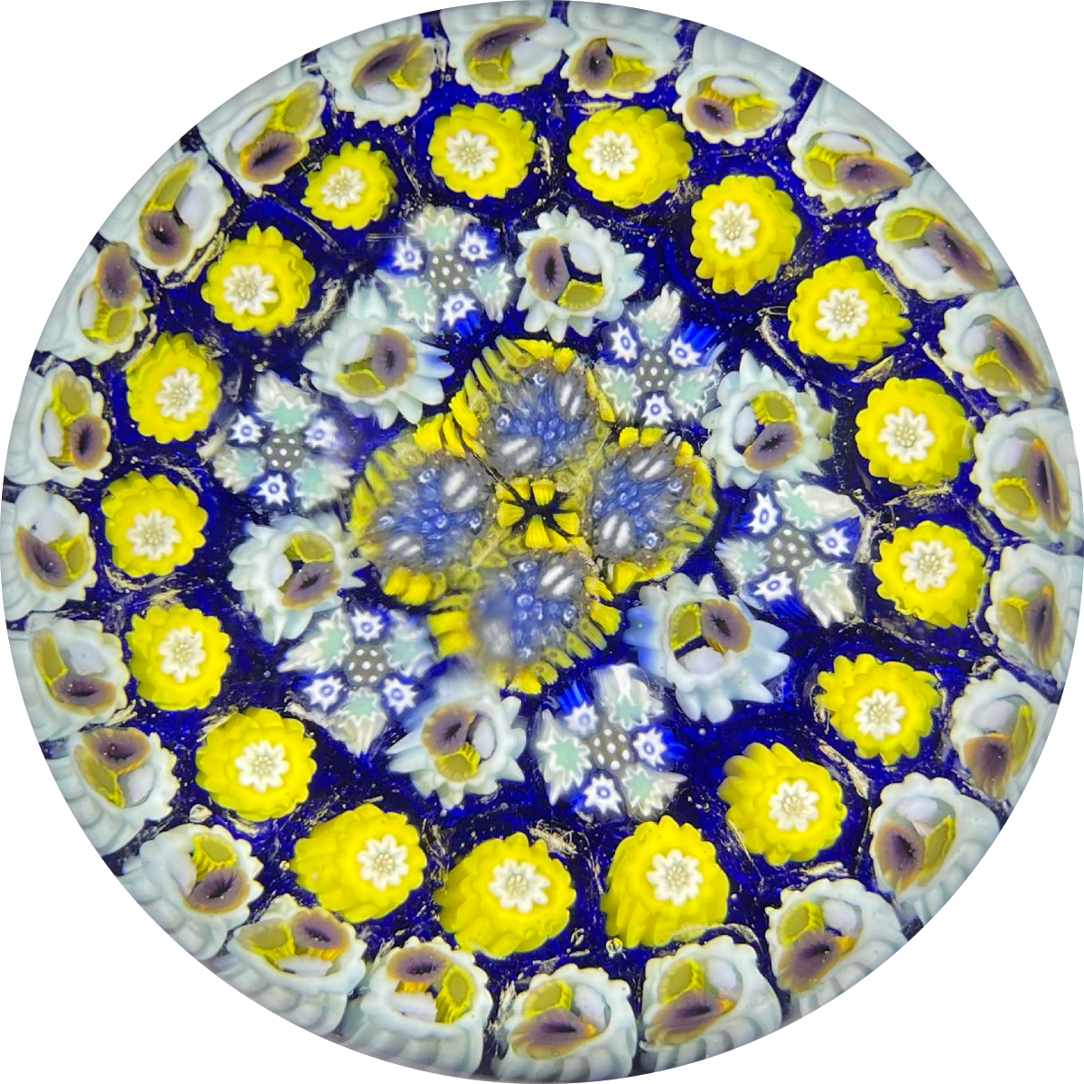 Matt Fimiano 2018 Complex Millefiori on Blue Ground