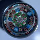 Antique Clichy Miniature Open Concentric Millefiori On Clear