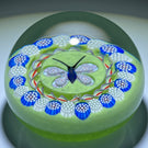 John Deacons Millefiori Butterfly with Torsade on Pistachio Green Ground