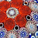Michael Hunter 2021 Miniature Complex Concentric Millefiori with Red Rose Canes