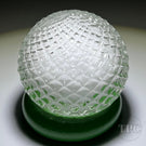 John Deacons Glass Art Paperweight Golf Ball Sculpture