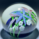 Orient & Flume 1985 Compound Torchwork Flower Garland over Iridescent Blue Core