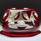 Faceted Cristal d’Albret 1969 Ernest Hemingway Sulphide on Red