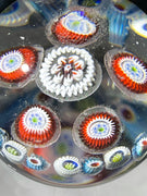 Miniature Antique Saint-Louis Concentric Complex Millefiori on Clear Ground